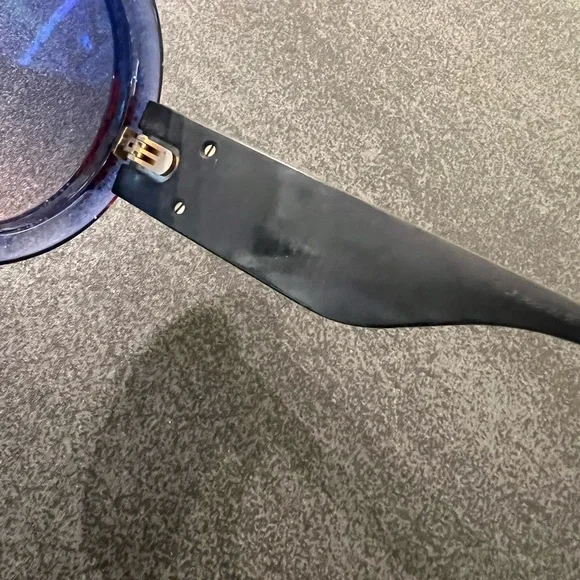 Gucci Red and Blue Glitter Sunglasses - READ Description - Picture 4 of 16